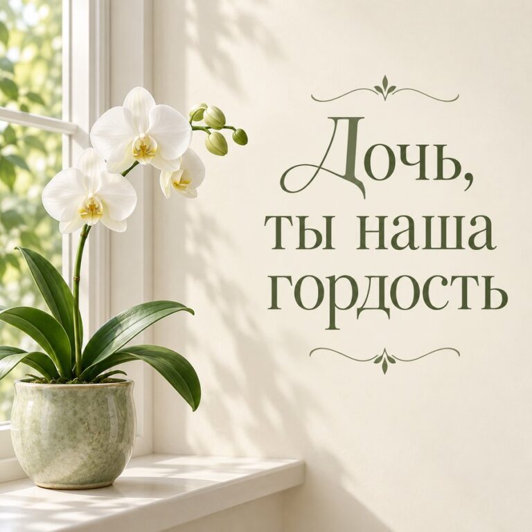 Дочь, ты наша гордость - открытка с поздравлением взрослой дочери