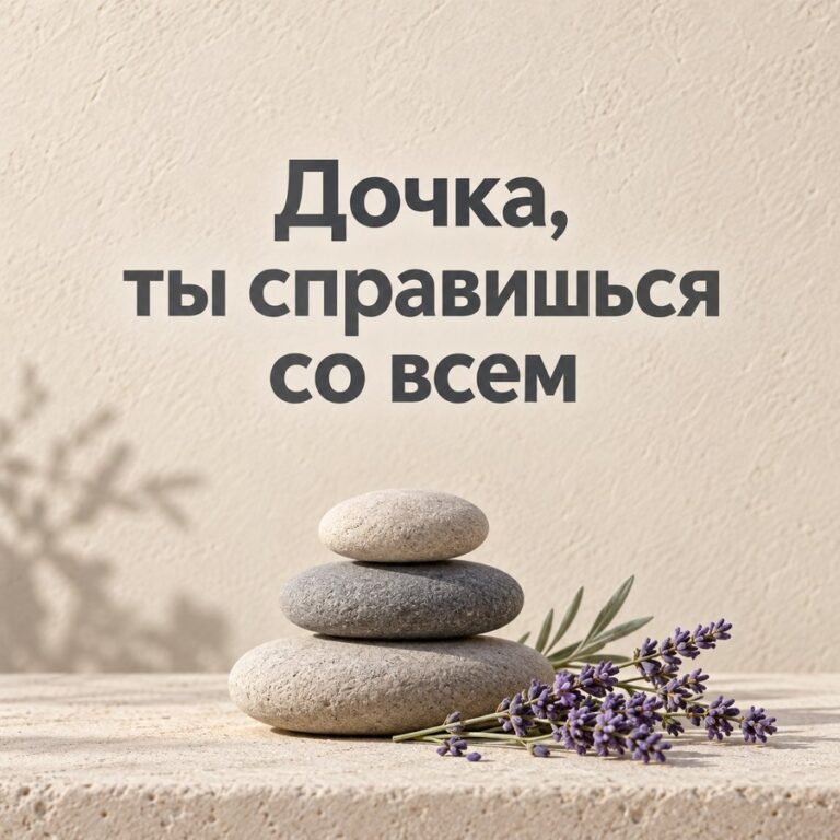 Дочка, ты справишься со всем - открытка с поздравлением взрослой дочери