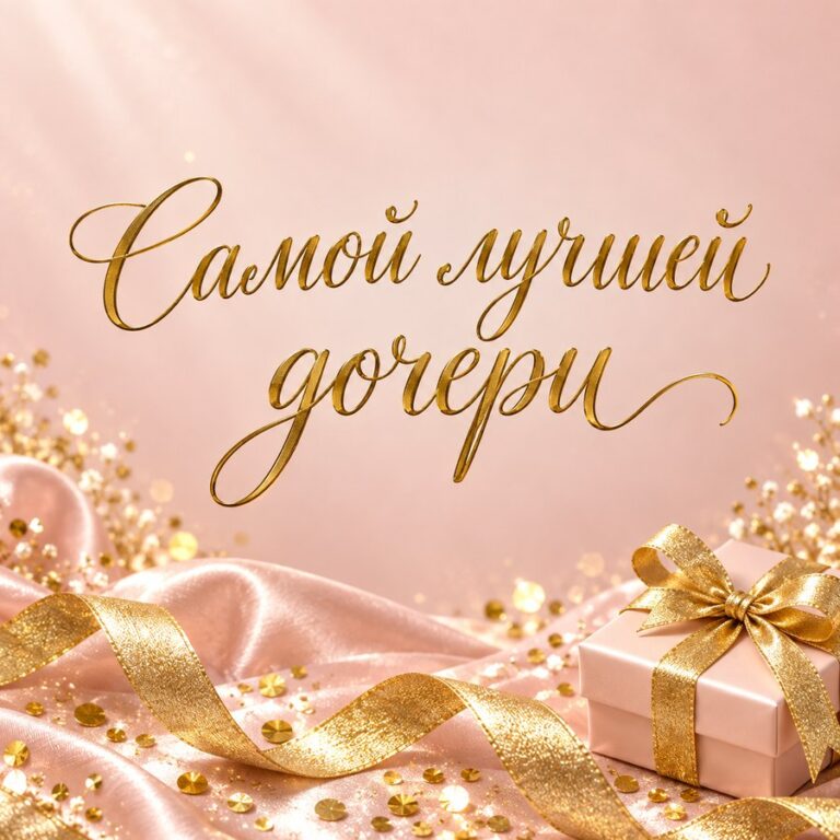 Самой лучшей дочери - открытка с поздравлением взрослой дочери