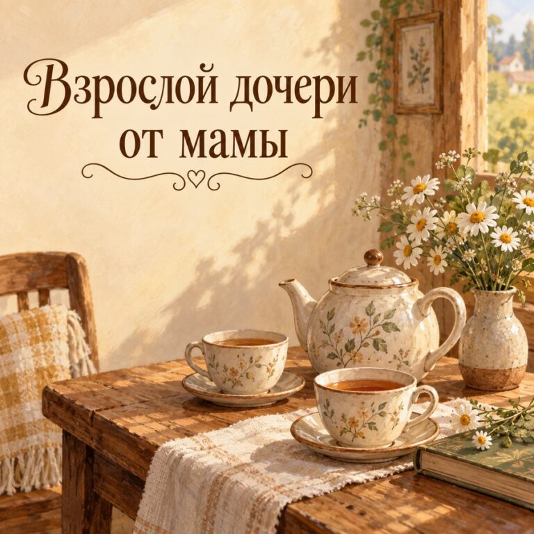 Взрослой дочери от мамы - открытка с поздравлением взрослой дочери