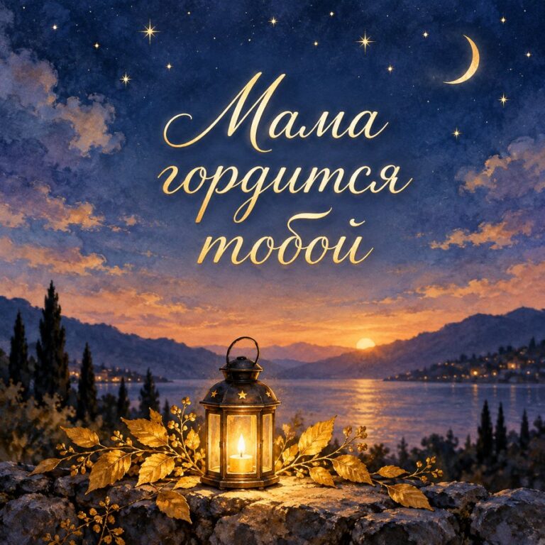 Мама гордится тобой - открытка с поздравлением взрослой дочери