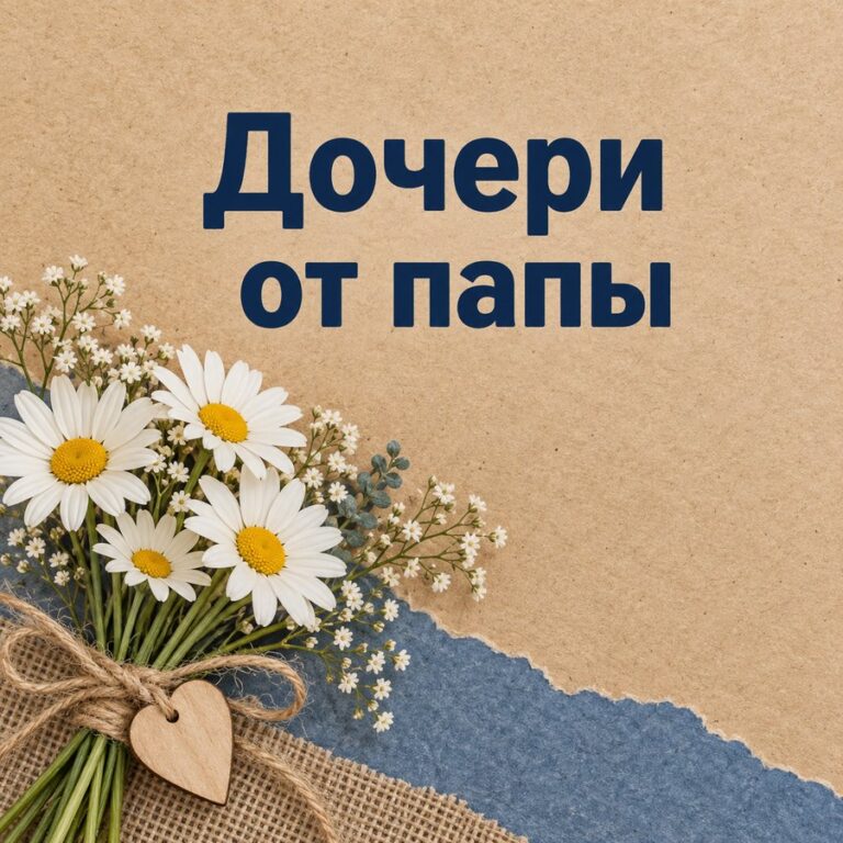 Дочери от папы - открытка с поздравлением взрослой дочери