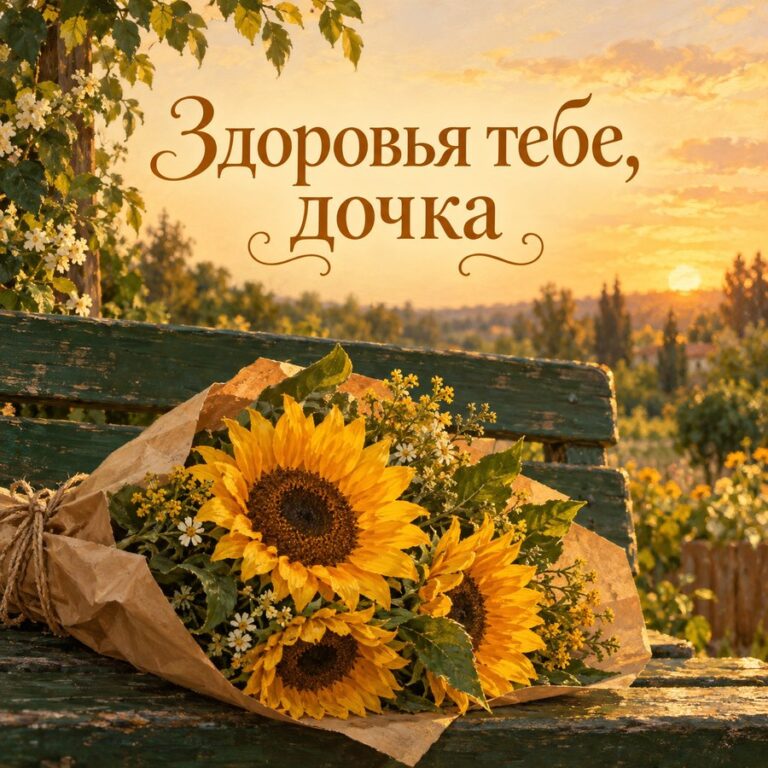 Здоровья тебе, дочка - открытка с поздравлением взрослой дочери