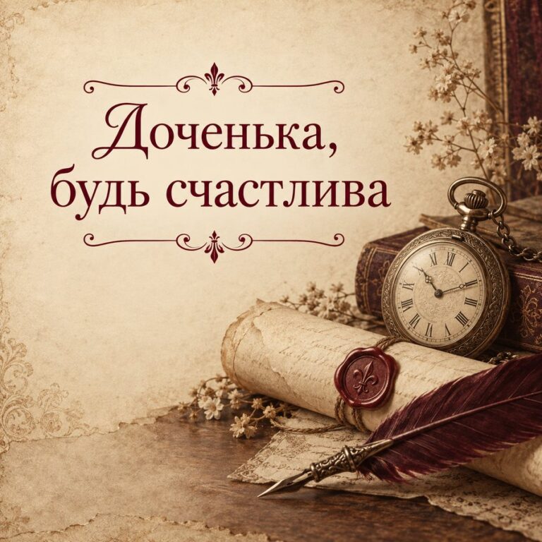 Доченька, будь счастлива - открытка с поздравлением взрослой дочери