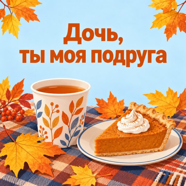 Дочь, ты моя подруга - открытка с поздравлением взрослой дочери
