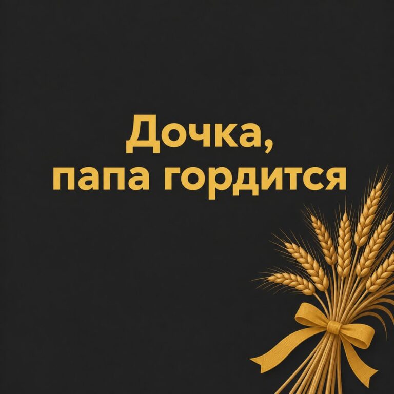 Дочка, папа гордится - открытка с поздравлением взрослой дочери