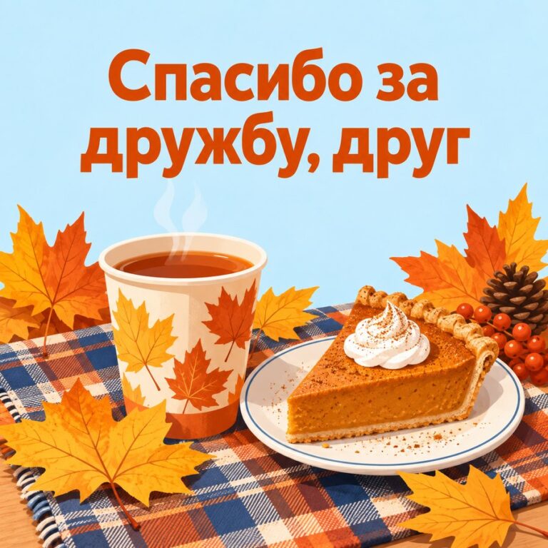 Спасибо за дружбу, друг - открытка с поздравлением другу