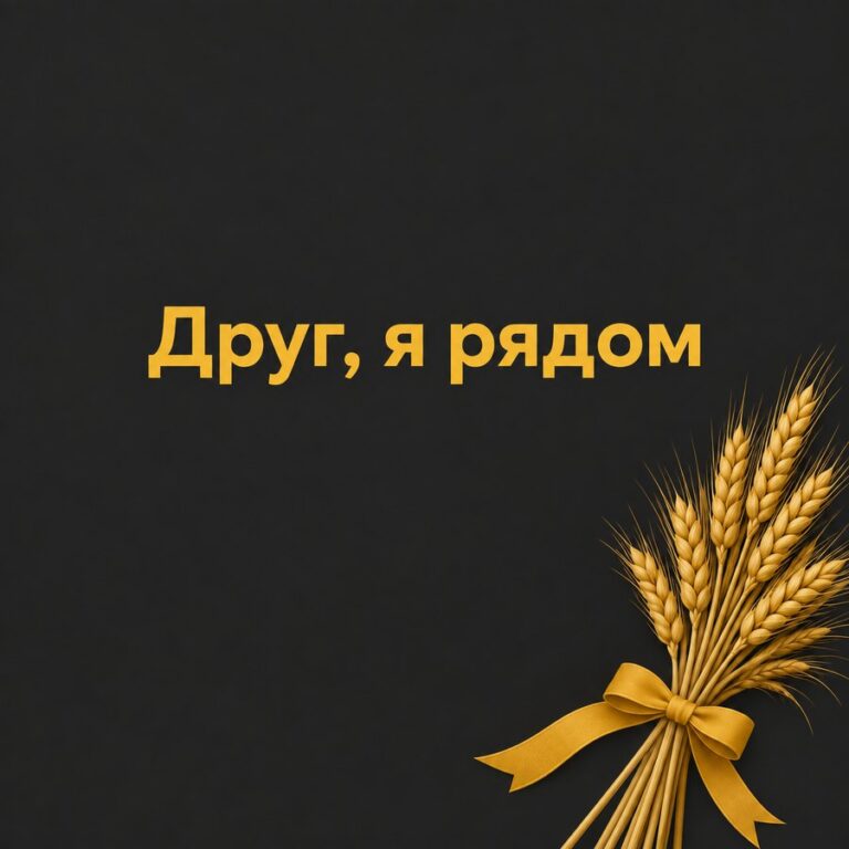 Друг, я рядом - открытка с поздравлением другу