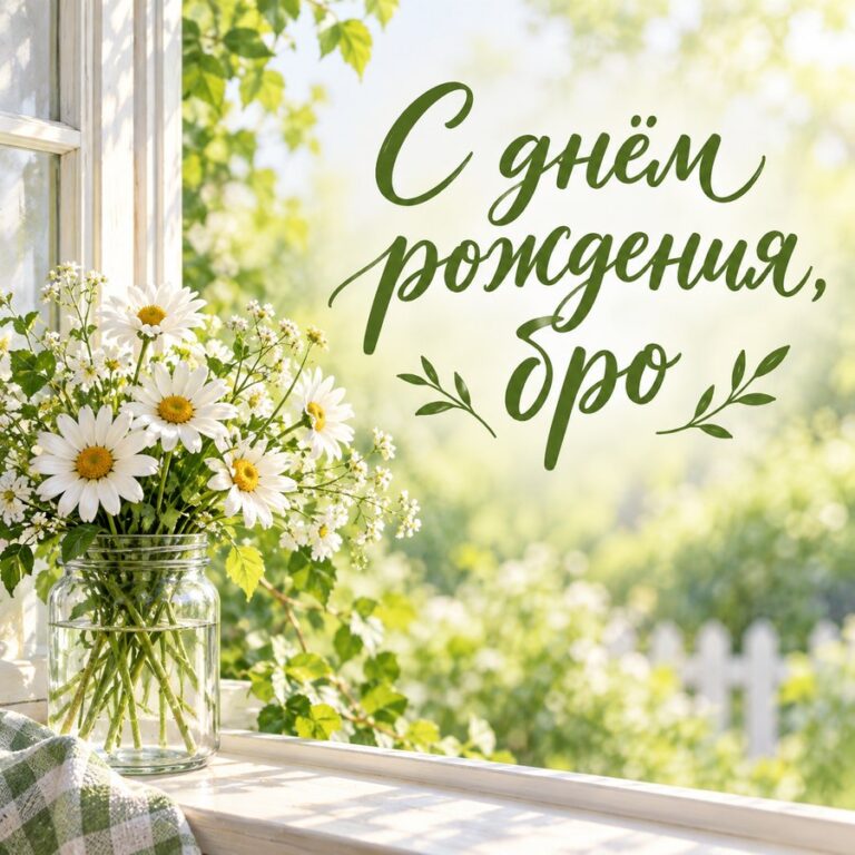 С днём рождения, бро - открытка с поздравлением другу