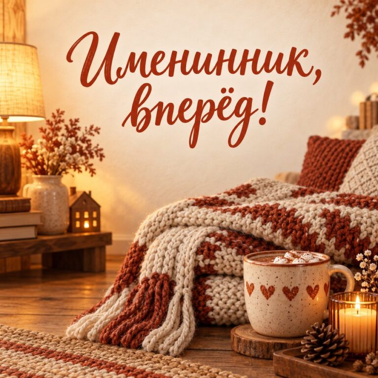 Именинник, вперёд! - открытка с поздравлением другу