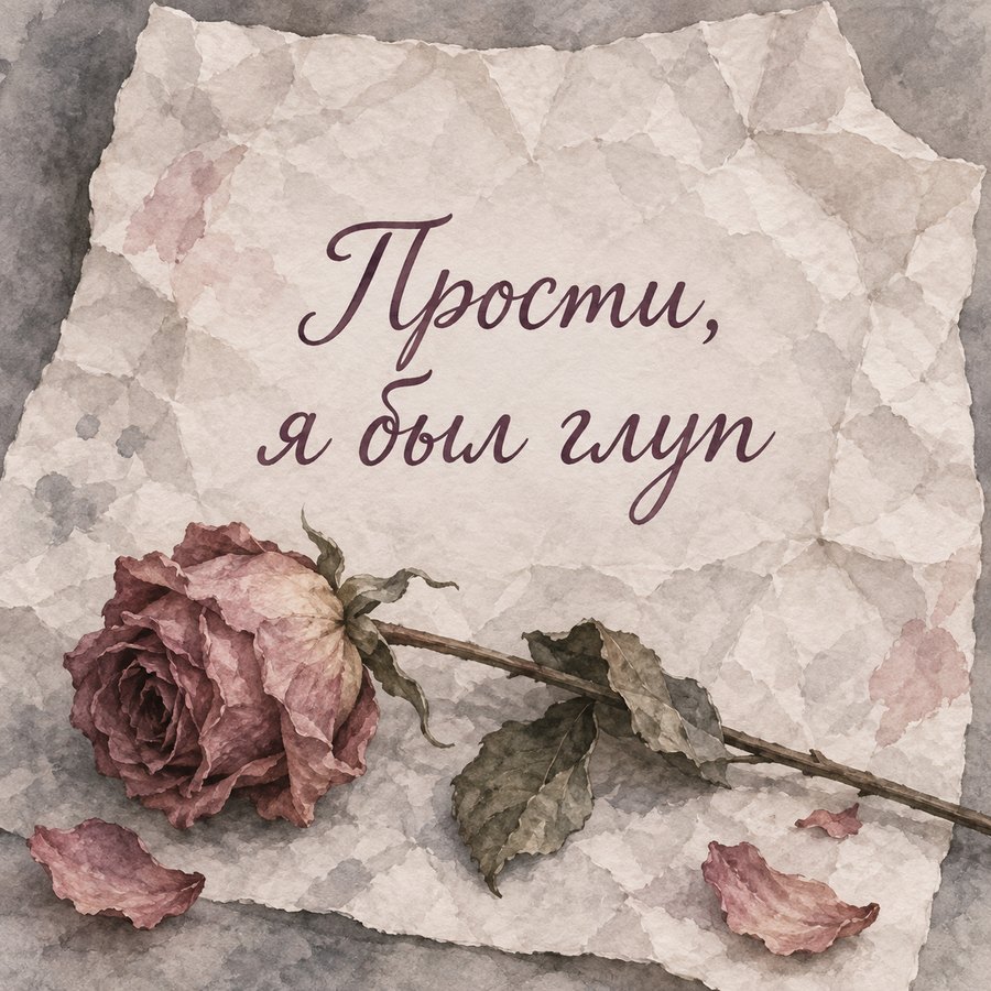 Прости, я был глуп - открытка с поздравлением с извинением
