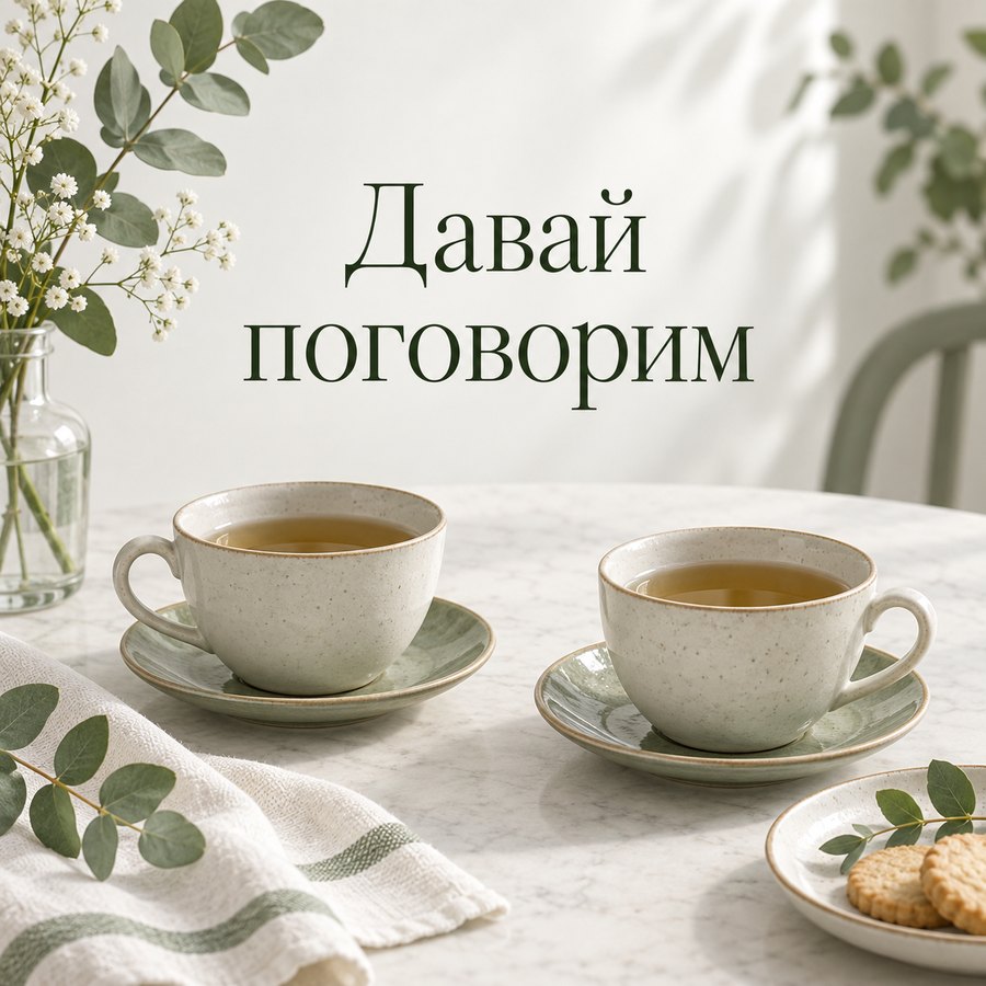 Давай поговорим - открытка с поздравлением с извинением