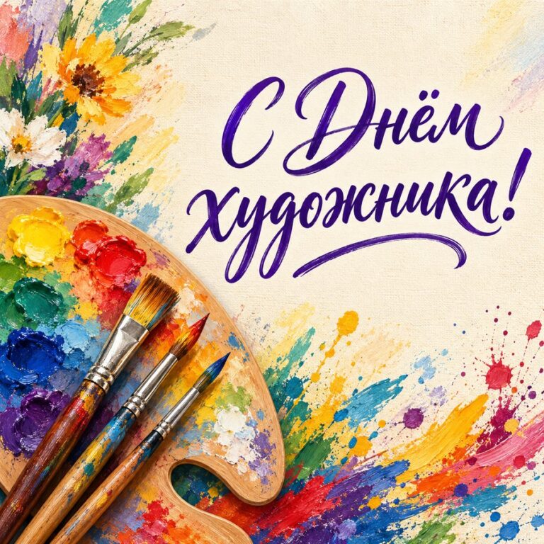 С Днём художника! - открытка с поздравлением с Днём художника