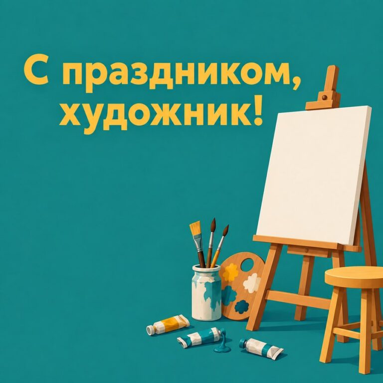 С праздником, художник! - открытка с поздравлением с Днём художника