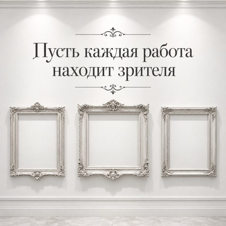 Пусть каждая работа находит зрителя - открытка с поздравлением с Днём художника