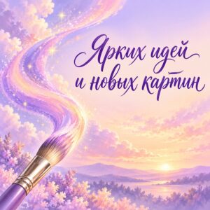 Ярких идей и новых картин - открытка с поздравлением с Днём художника