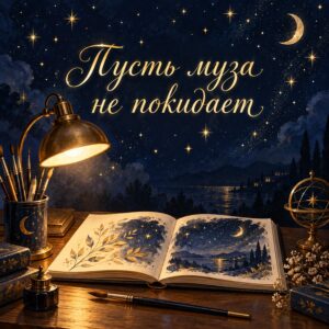 Пусть муза не покидает - открытка с поздравлением с Днём художника