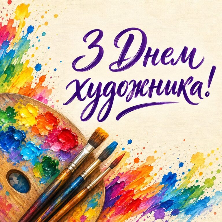 З Днем художника! - листівка з привітанням з Днем художника