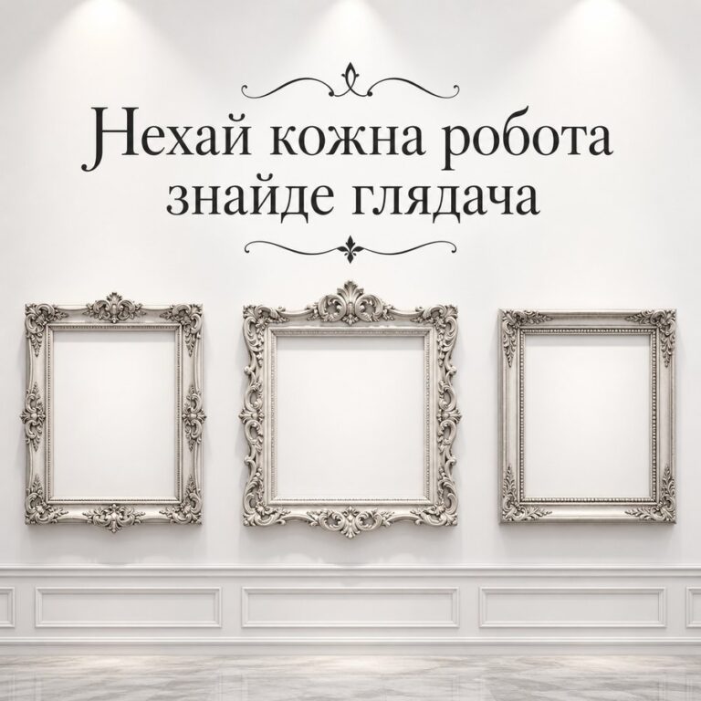 Нехай кожна робота знайде глядача - листівка з привітанням з Днем художника
