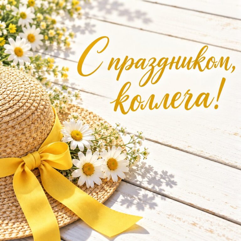 С праздником, коллега! - открытка с поздравлением коллеге