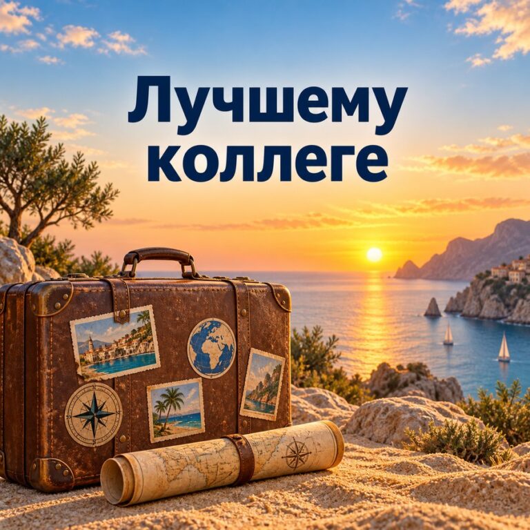 Лучшему коллеге - открытка с поздравлением коллеге