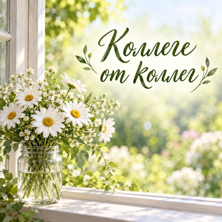 Коллеге от коллег - открытка с поздравлением коллеге