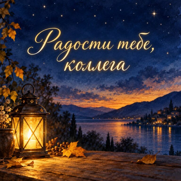 Радости тебе, коллега - открытка с поздравлением коллеге