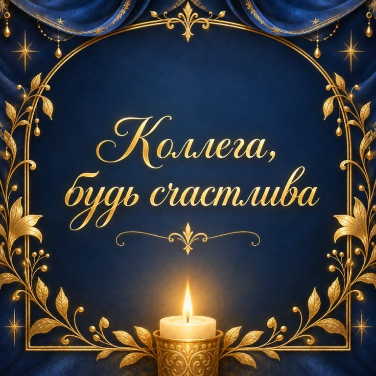 Коллега, будь счастлива - открытка с поздравлением коллеге