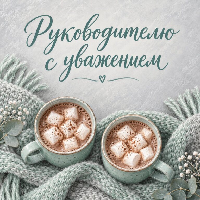 Руководителю с уважением - открытка с поздравлением коллеге