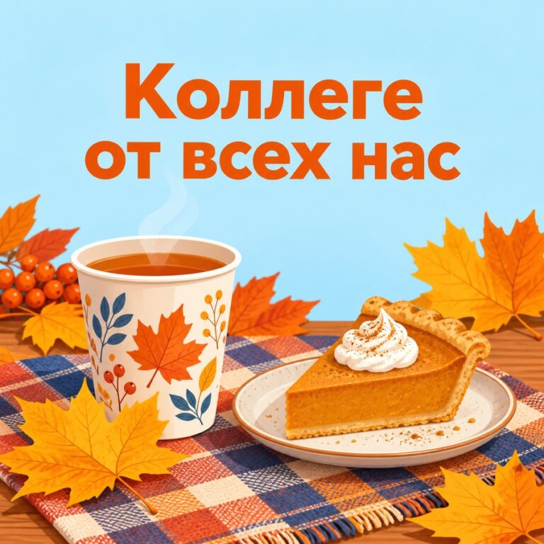 Коллеге от всех нас - открытка с поздравлением коллеге