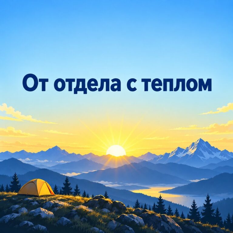 От отдела с теплом - открытка с поздравлением коллеге