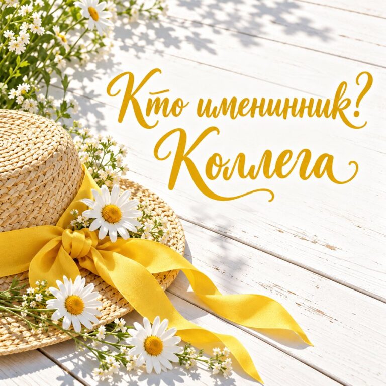 Кто именинник? Коллега - открытка с поздравлением коллеге