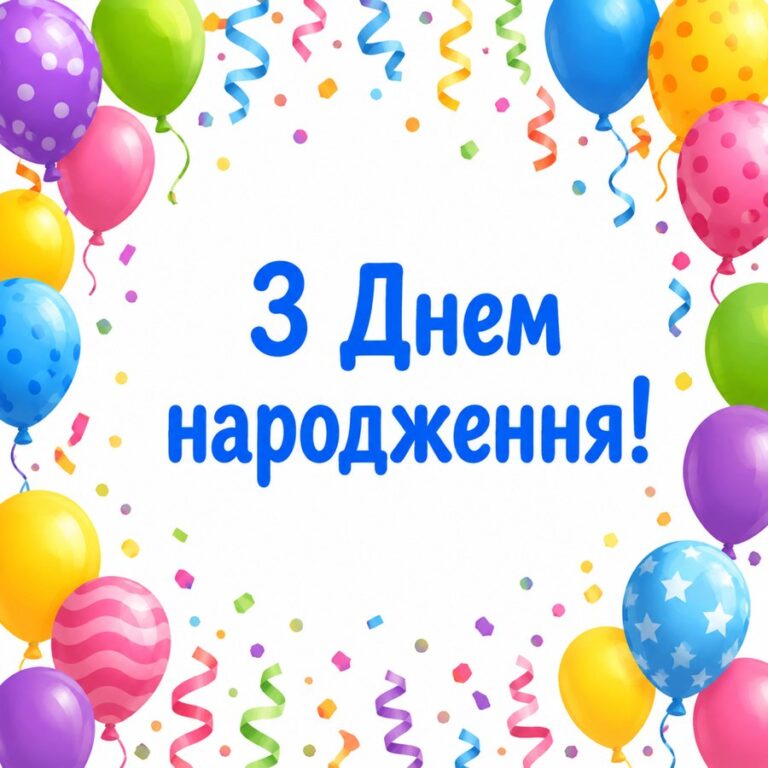 З Днем народження! - листівка з привітанням з Днем народження
