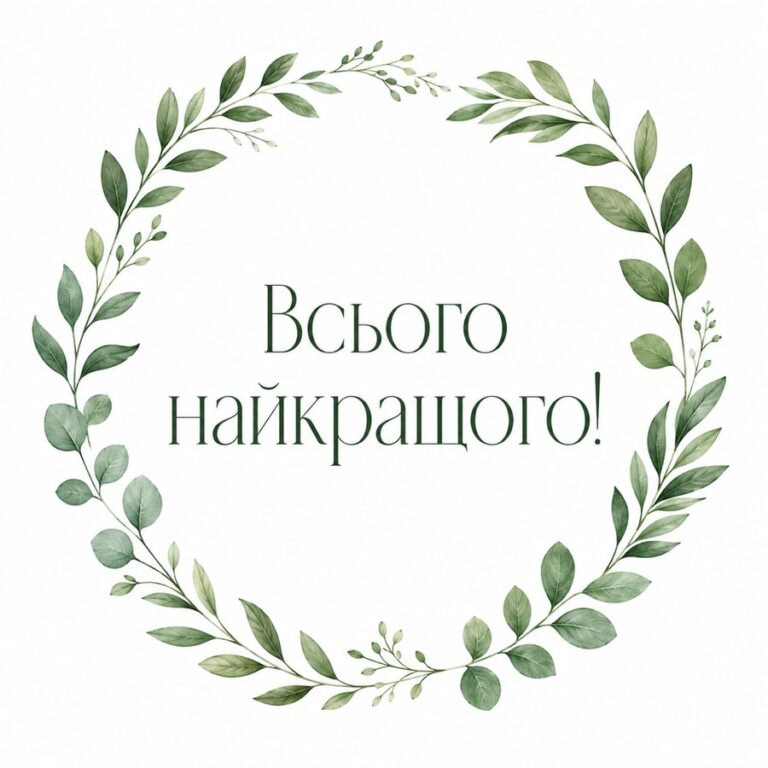 Всього найкращого! - листівка з привітанням з Днем народження
