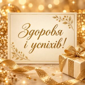 Здоровя і успіхів! - листівка з привітанням з Днем народження