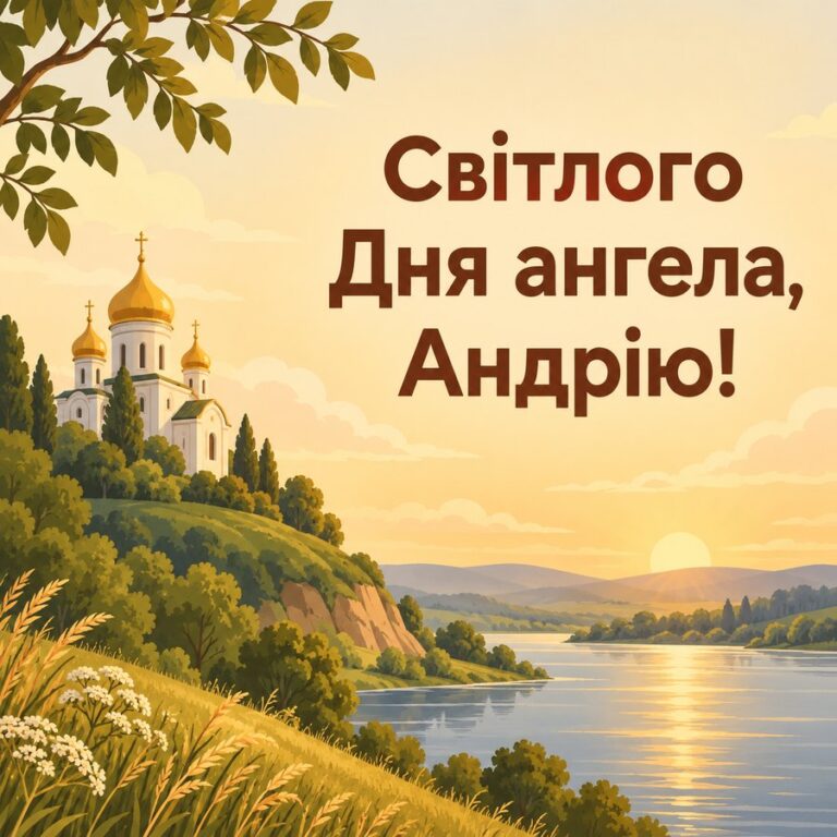Світлого Дня ангела, Андрію! - листівка з привітанням з Днем ангела Андрія