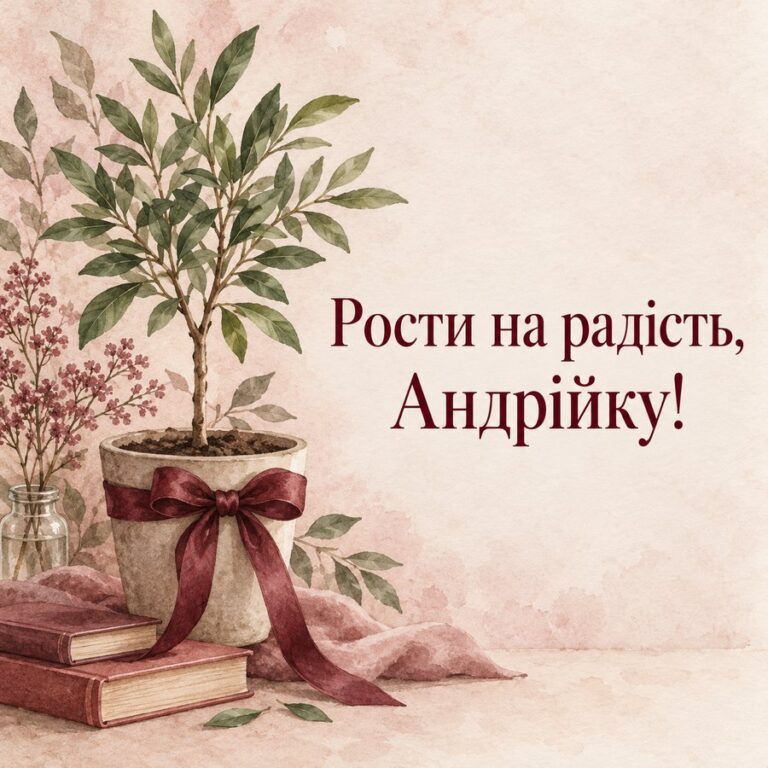 Рости на радість, Андрійку! - листівка з привітанням з Днем ангела Андрія
