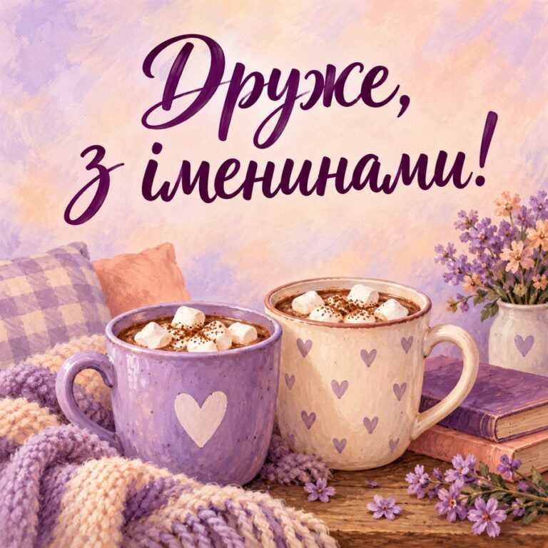 Друже, з іменинами! - листівка з привітанням з Днем ангела Андрія