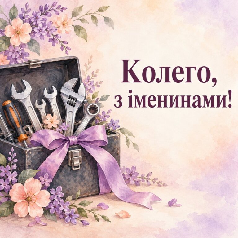 Колего, з іменинами! - листівка з привітанням з Днем ангела Андрія
