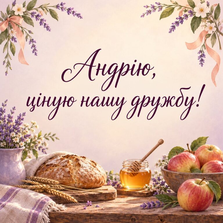 Андрію, ціную нашу дружбу! - листівка з привітанням з Днем ангела Андрія