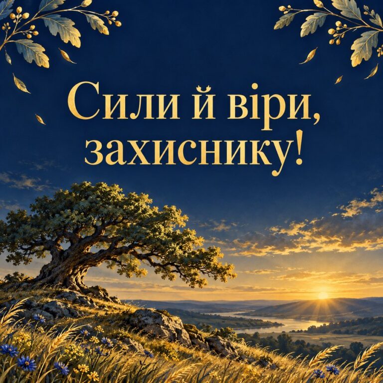 Сили й віри, захиснику! - листівка з привітанням з Днем ангела Андрія