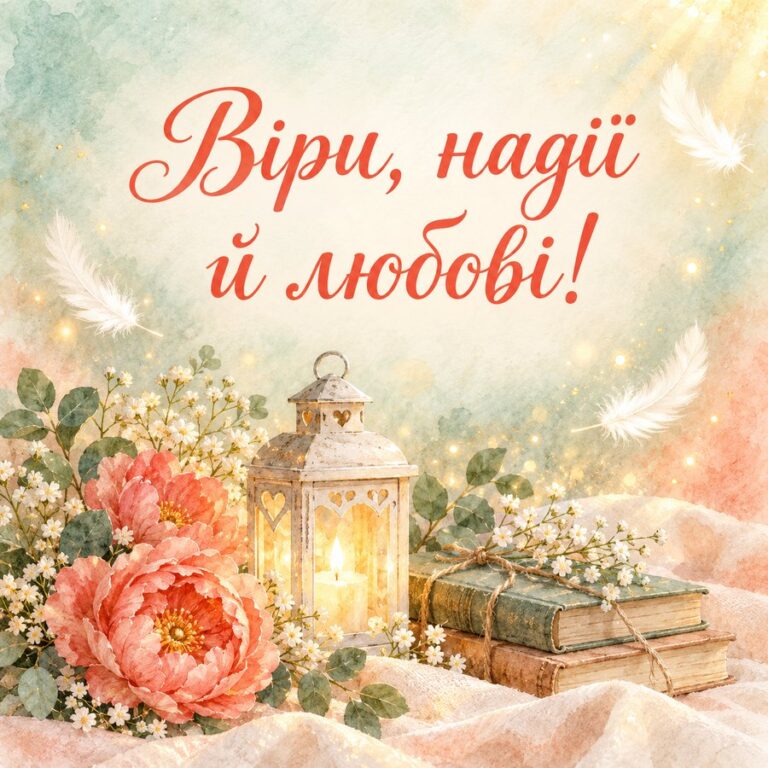 Віри, надії й любові! - листівка з привітанням з Днем ангела Андрія