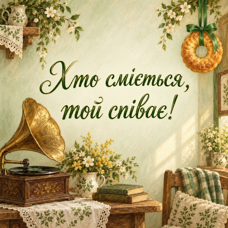 Хто сміється, той співає! - листівка з привітанням з Днем ангела Андрія