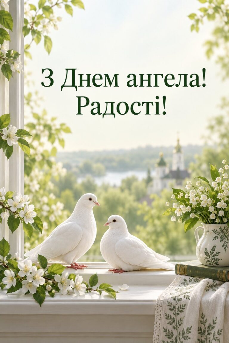 З Днем ангела! Радості! - листівка з привітанням з Днем ангела