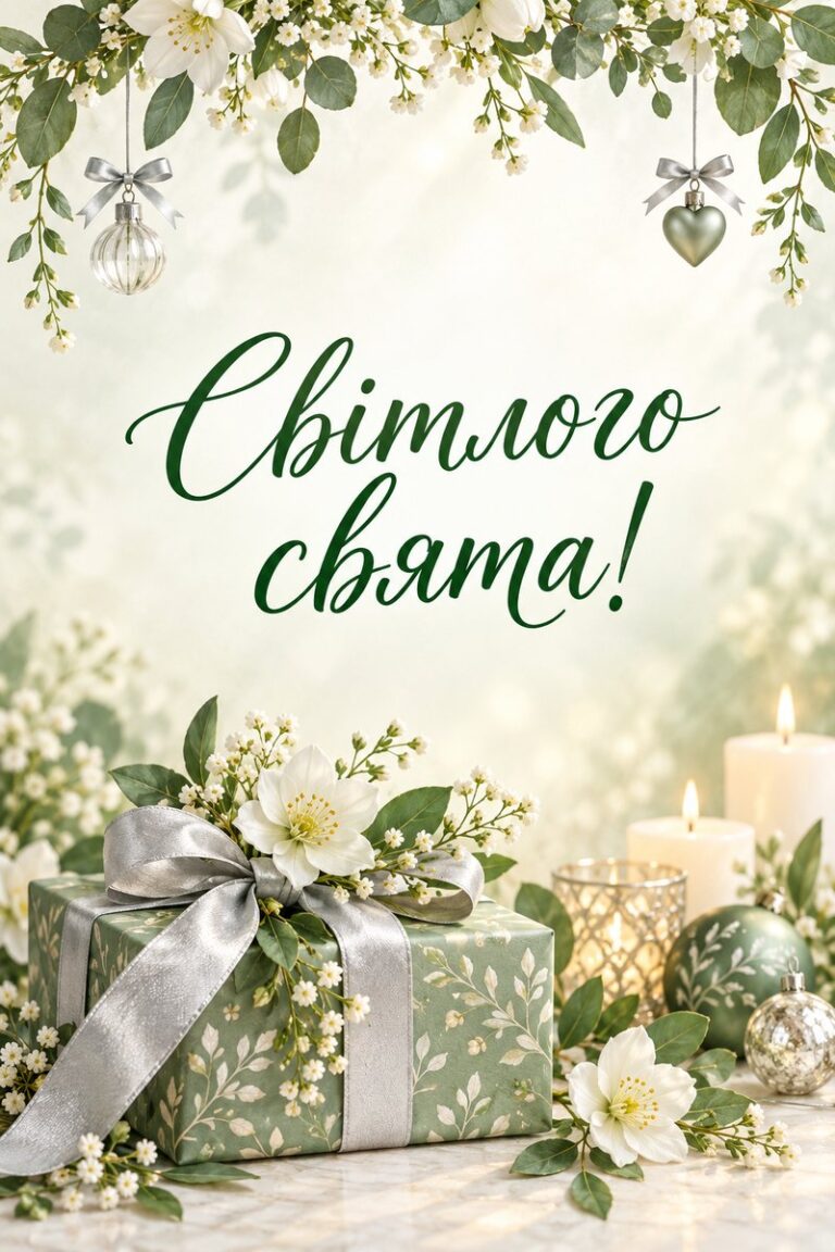 Світлого свята! - листівка з привітанням з Днем ангела