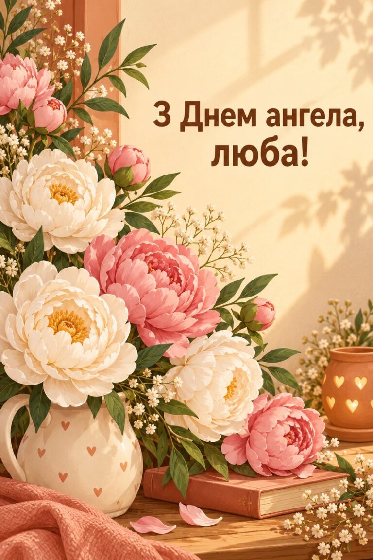 З Днем ангела, люба! - листівка з привітанням з Днем ангела