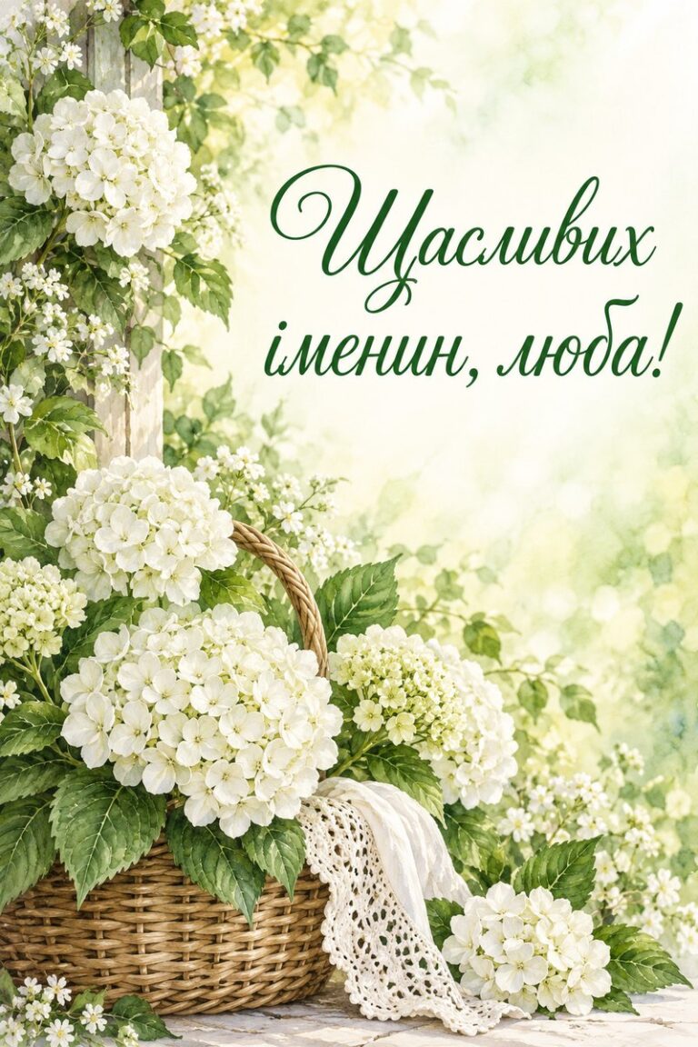 Щасливих іменин, люба! - листівка з привітанням з Днем ангела