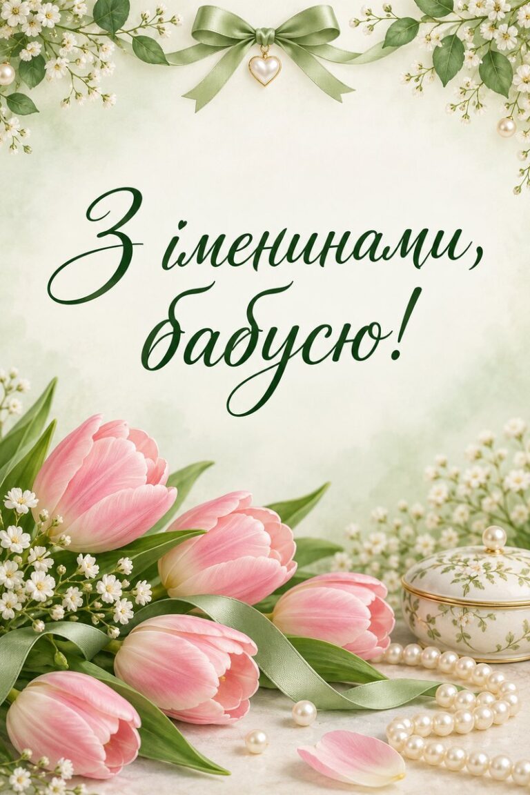 З іменинами, бабусю! - листівка з привітанням з Днем ангела
