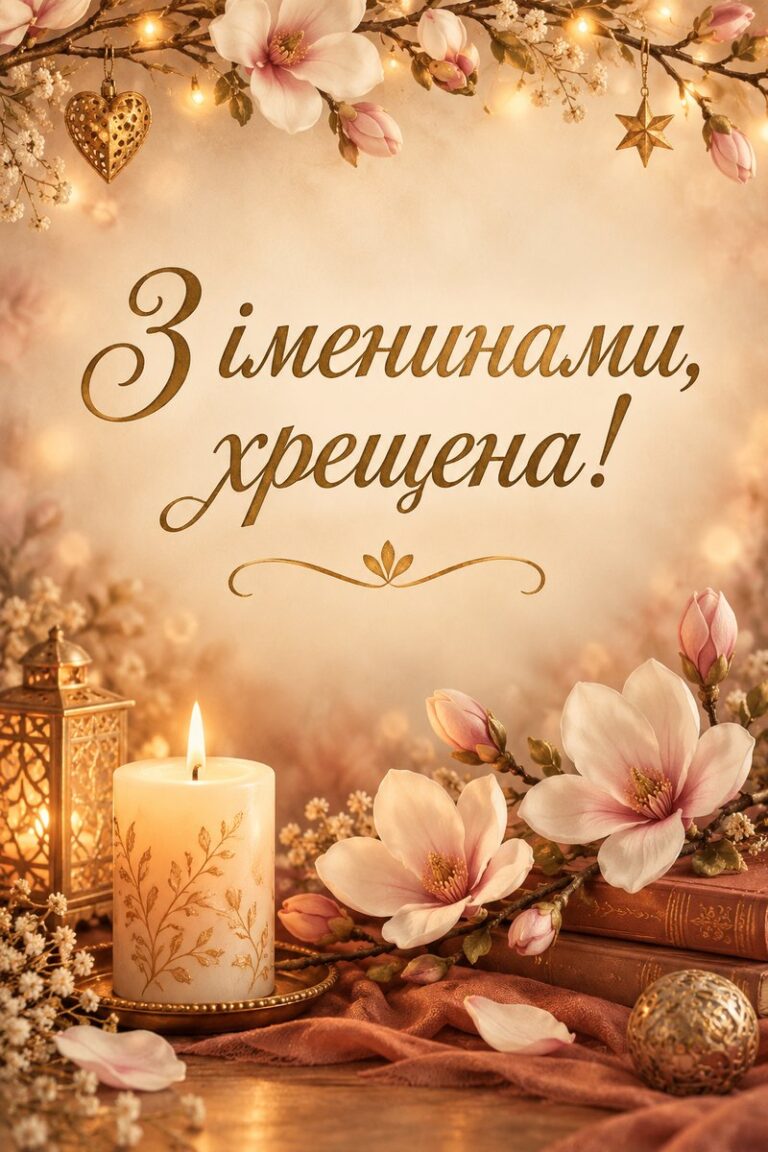 З іменинами, хрещена! - листівка з привітанням з Днем ангела