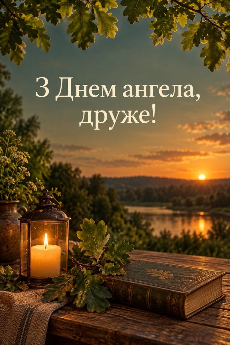 З Днем ангела, друже! - листівка з привітанням з Днем ангела